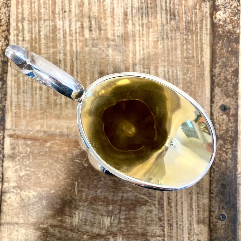 Silver Plated Creamer Reed & Barton Winthrop Pumpkin #1795 Cottagecore Kitchen - Picture 11 of 14